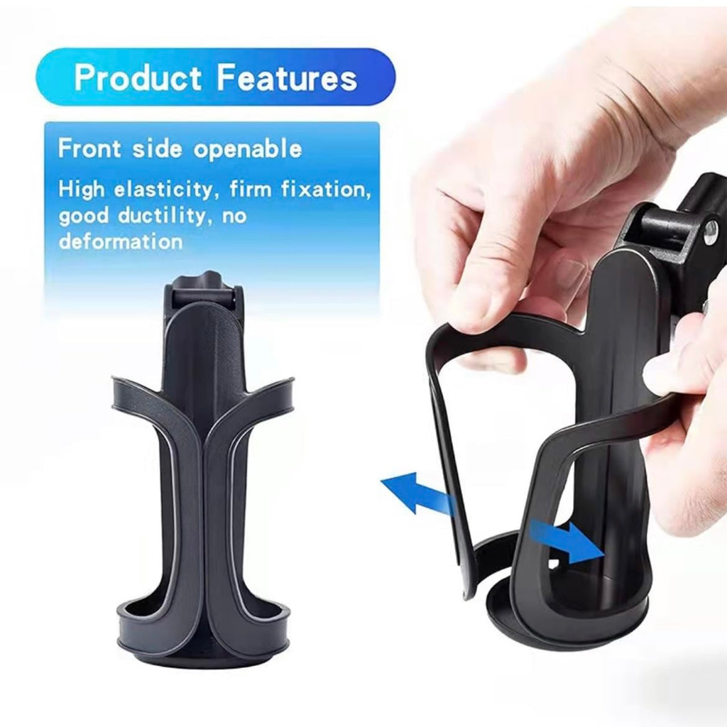 Orco Bike Bottle Holder, Black Bicycle Cup Holder 360 Degrees Rotation Cycling Water Bottle Cages; fit Bicycles, Mountain Bikes, Prams and Wheelchair
