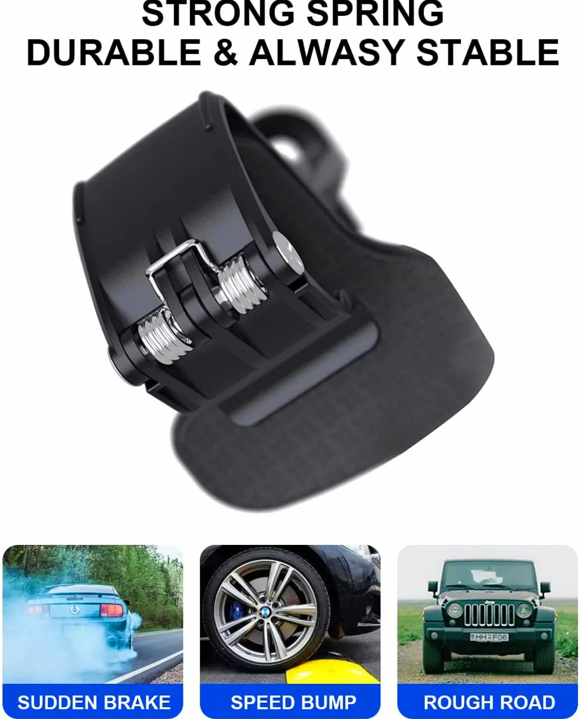 Orco Dashboard Phone Holder for Car Clip On Car Phone Mount 360 Degree Rotation Adjustable Automobile Cradle Suitable for Smartphone 4 to 7 inch