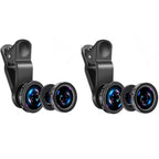 Orco 2 Pack Mobile Phone Camera Lens Kit With Fish Eye Lens +Macro Lens + Wide Angle Lens Compatible With iPhone,Samsung,Huawei,iPad,Sony,HTC,LG,etc