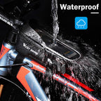 ORCO 360° Rotatable Waterproof Bike Phone Holder – Universal Bicycle Handlebar Bag with Sun Visor & Sensitive TPU Touch Screen – Large Capacity Cycle Frame Pouch for iPhone 15/14/13, Galaxy, up to 6.5