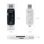 Orco SD Card Reader, Dual Connector USB C Card Reader USB 3.0 Memory Card Adapter - Supports SD/SDXC/Micro SD/Micro SDXC/SDHC/MMC/RS-MMC/UHS-I, Compatible with MacBook Pro,Air,iPad Pro,Galaxy etc.