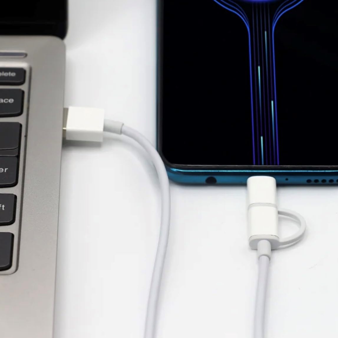 Orco 2 In 1 Usb C Charger Cord Cable 1m Fast Charging Power Compatible with iPhone 15 Charger Cable Micro Usb Adapter Data Copper Wire Fit for Samsung All Type C Mobile Phones