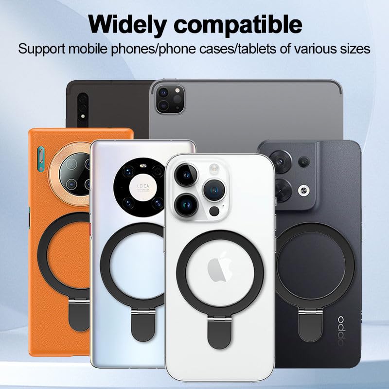 Orco Phone Ring Holder Grip for MagSafe, 360° Rotation Magnetic Cell Phone Grip Stand Two-Sided Magnetic Compatible with iPhone 17 16 15 14 13 12 Pro Max fits MagSafe Accessories