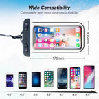 Orco 2 Pack Waterproof Phone Pouch IPX8 Universal Waterproof Phone Case Bag for Swimming, Adjustable Lanyard Underwater Phone Dry Bag for iPhone 15 14 13 12,Galaxy and Other Phones up to 7.2"