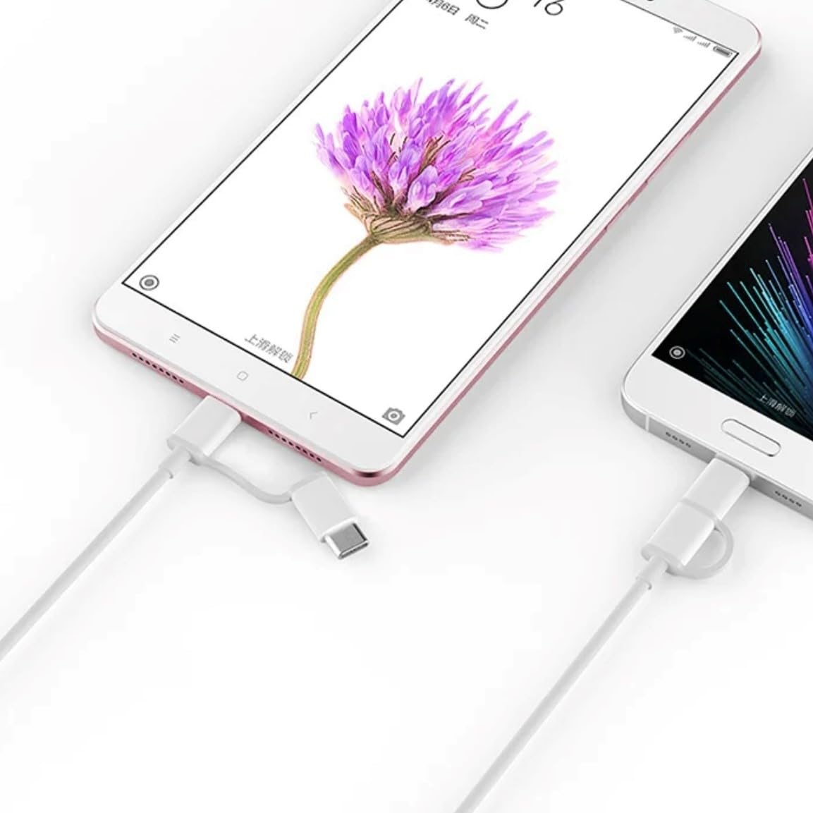Orco 2 In 1 Usb C Charger Cord Cable 1m Fast Charging Power Compatible with iPhone 15 Charger Cable Micro Usb Adapter Data Copper Wire Fit for Samsung All Type C Mobile Phones