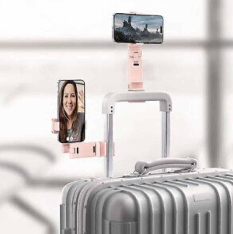 Orco Phone Stand Universal Mount Phone Holder 360 Degree Rotating Adjustable Phone Clamp Compatible with iPhone Android Phones Portable Phone Mount for Airplane Trays Desk Bed Cabinet