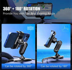 Orco Dashboard Phone Holder for Car Clip On Car Phone Mount 360 Degree Rotation Adjustable Automobile Cradle Suitable for Smartphone 4 to 7 inch
