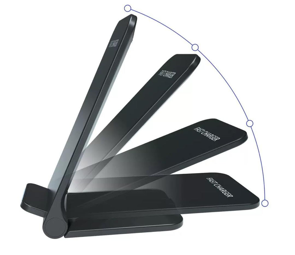 Orco Foldable 15W Fast Wireless Charger Stand – 2-Coil Qi Charging Station for Samsung Galaxy S25 S24 S23 Ultra, S22, S21, 7.5W for iPhone 17 16 15 14 13 12 Pro Max – Case Friendly
