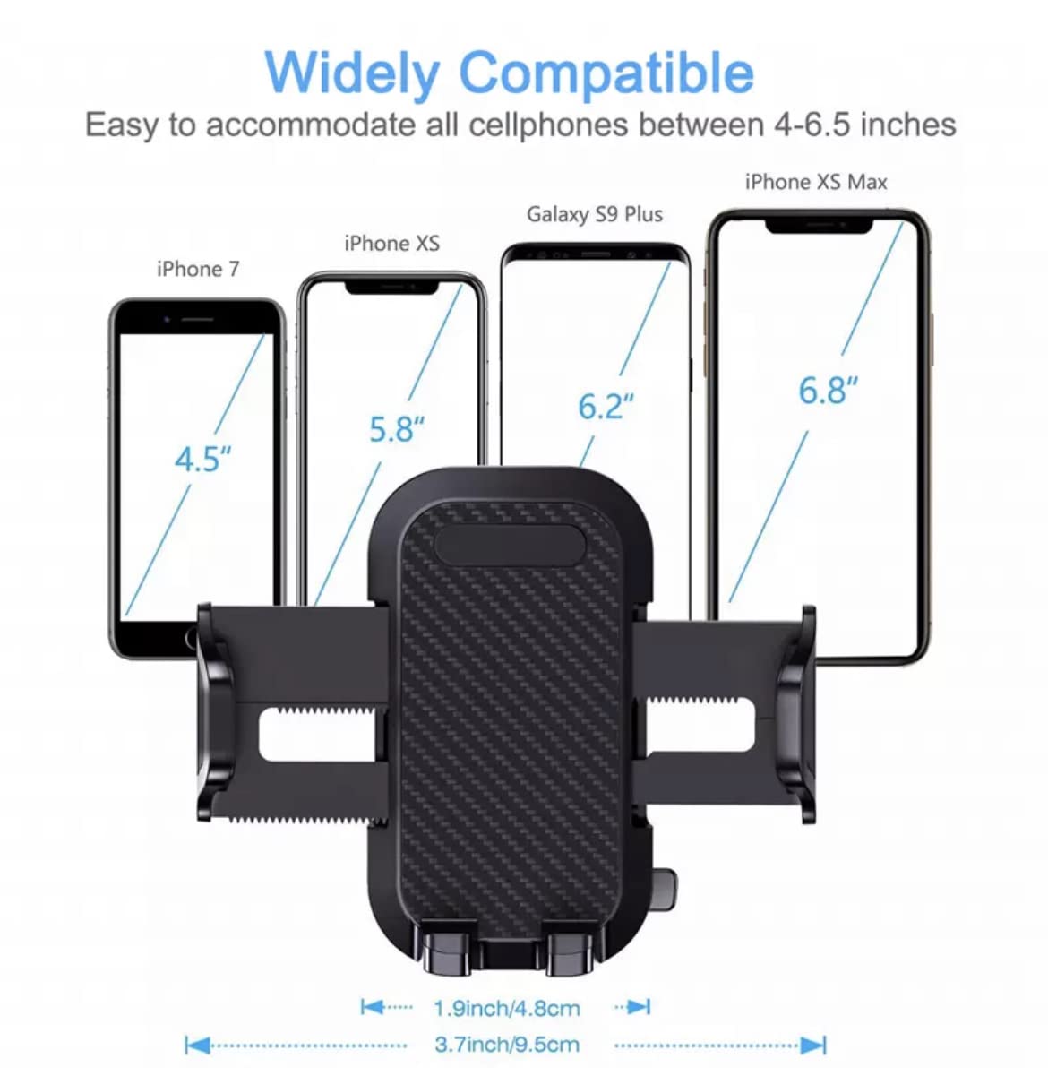 Orco Car Phone Holder,[Master Anti-Vibration] Phone Mount for Car,[Strong Suction] Universal Dashboard Windscreen Handsfree Stand, Compatible with iPhone 12 11 SE Samsung Galaxy S21 A12,Black