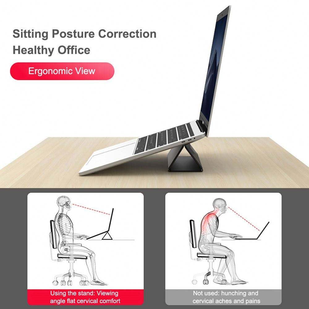 Orco Multifunctional Foldable Magnetic Ultra-thin PU Leather Mobile Phone Holder Stand Bracket for Laptop/Table/Smartphone