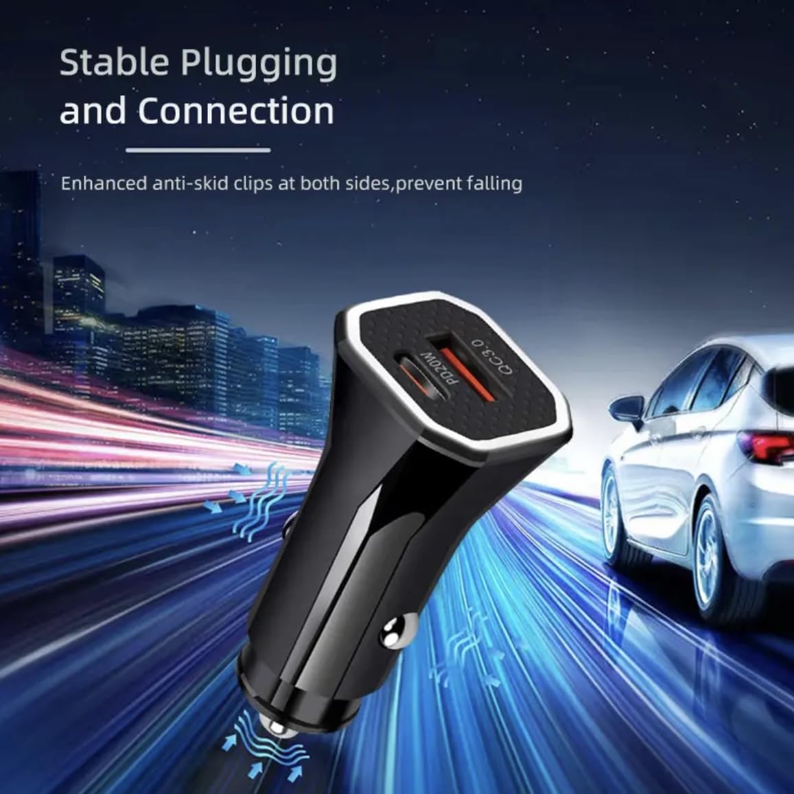 Car Charger, USB C Car Charger 20W PD3.0 5A Fast Charge Cigarette Lighter USB Charger, Metal USB Car Charger Adapter for iPhone 15 14 13 12 Pro Max Samsung etc