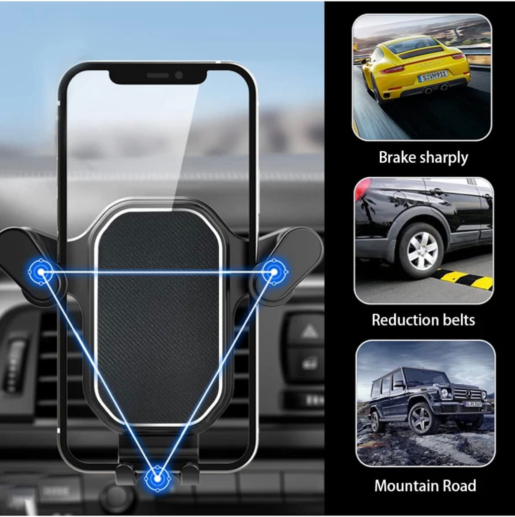 Orco Gravity Car Phone Holder - Upgraded Hook Clip Air Vent Mount with One-Button Quick Release & 360° Rotation - Stable Hands-Free Cradle for iPhone 16/15/14 Pro Max, Samsung S24/S23, 4.0-6.7" Phones