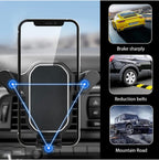 Orco Gravity Car Phone Holder - Upgraded Hook Clip Air Vent Mount with One-Button Quick Release & 360° Rotation - Stable Hands-Free Cradle for iPhone 16/15/14 Pro Max, Samsung S24/S23, 4.0-6.7" Phones