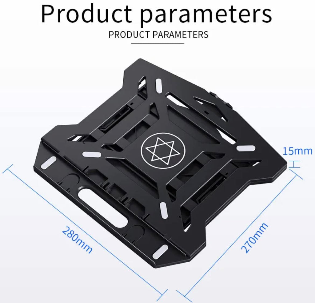 Orco Laptop Stand with Phone Holder and 360° Adjustability - Compatible with 13" to 17" Laptops/MacBooks