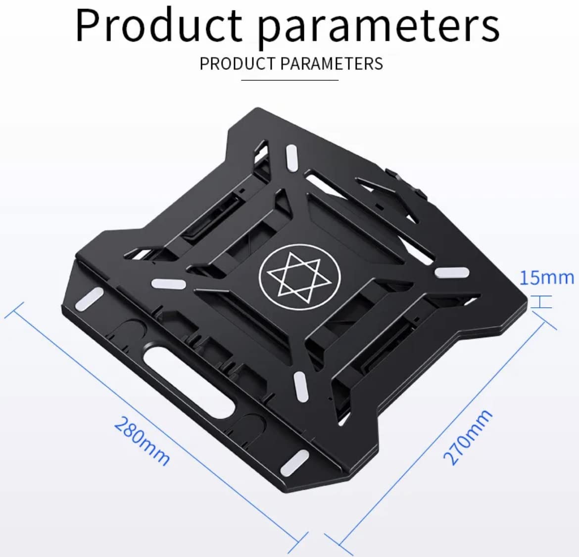 Orco Laptop Stand with Phone Holder and 360° Adjustability - Compatible with 13" to 17" Laptops/MacBooks