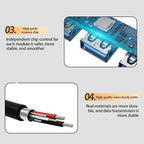 Orco 7-Port USB 3.0 Hub with Individual Power Switches and Lights, High-Speed Data Hub Splitter Portable USB Extension Hub for PC Laptop and More