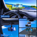 Orco Dashboard Phone Holder for Car Clip On Car Phone Mount 360 Degree Rotation Adjustable Automobile Cradle Suitable for Smartphone 4 to 7 inch