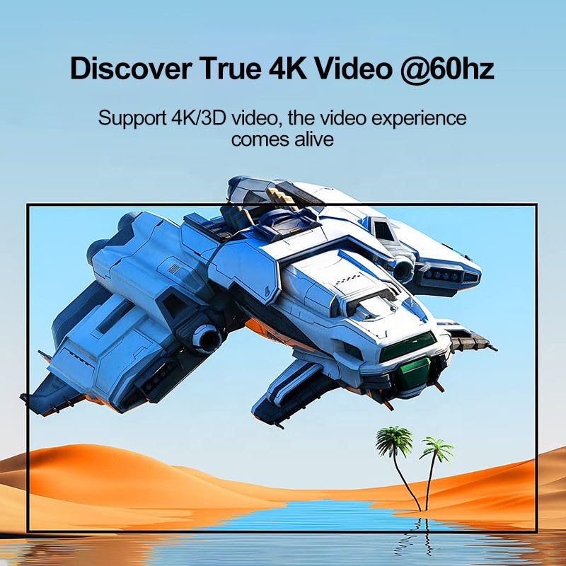 Orco 4K@60Hz HDMI Switch Bi-Directional, Aluminum HDMI Splitter 2 in 1 Out or 1 in 2 Out, Support 4K 3D 1080P, Switcher for PS5, PS4, Xbox, Roku, Apple TV, HDTV, Monitor