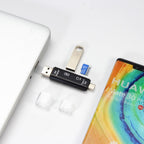 Orco SD Card Reader, Dual Connector USB C Card Reader USB 3.0 Memory Card Adapter - Supports SD/SDXC/Micro SD/Micro SDXC/SDHC/MMC/RS-MMC/UHS-I, Compatible with MacBook Pro,Air,iPad Pro,Galaxy etc.