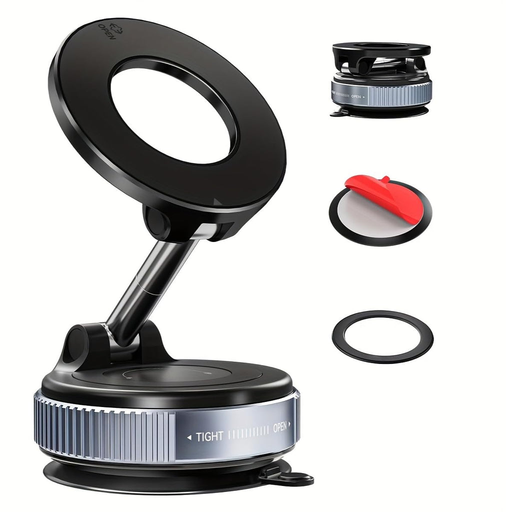 Orco Vacuum Magnetic Phone Holder for Car - Suction Phone Mount 360°Rotatable Foldable Portable Strong Magnet Stand for iPhone17/16/15/14/13/12 Pro/Pro Max on Mirror, Windscreens