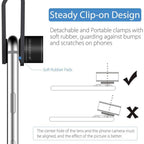 Orco 2 Pack Mobile Phone Camera Lens Kit With Fish Eye Lens +Macro Lens + Wide Angle Lens Compatible With iPhone,Samsung,Huawei,iPad,Sony,HTC,LG,etc
