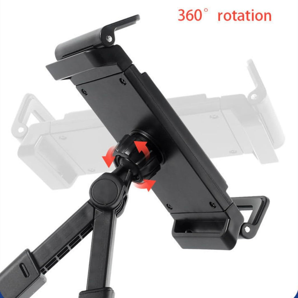 Orco Car Headrest Tablet Holder - Heavy Duty Triangle Mount for 4.7-12.9” iPad Pro Air Mini, Samsung Galaxy, Switch - 360° Rotating Extendable Backseat Stand with Safe Flush-Fit & Anti-Shake Design