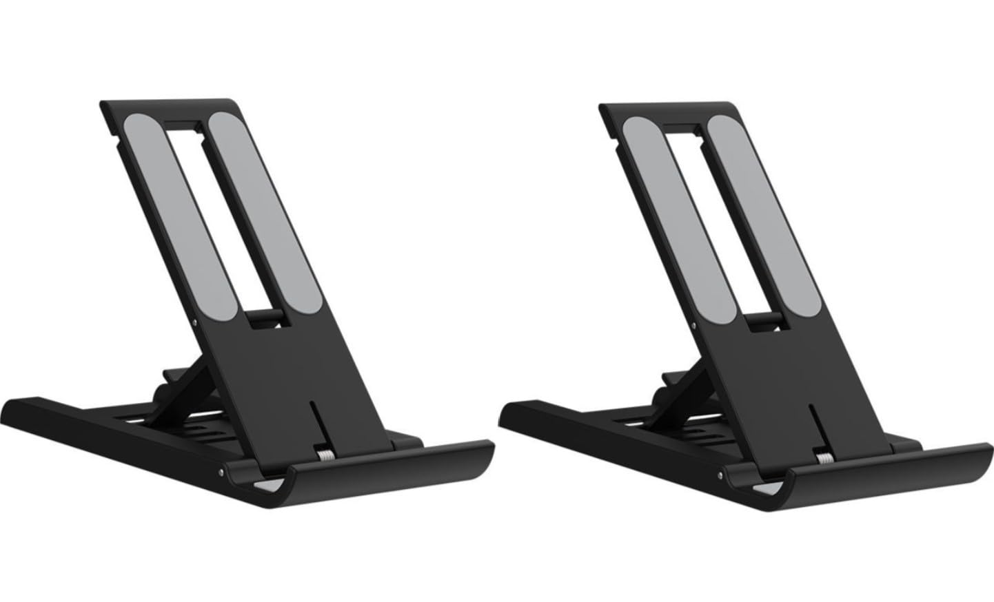 Orco 2 Pack Foldable Portable iPad Stand, Adjustable Tablet Holder for 4-13 Inch Devices - Ergonomic Desk Accessories Compatible with iPad 10.9-12.9, iPhone 15 Pro Max, Galaxy Tab, Switch