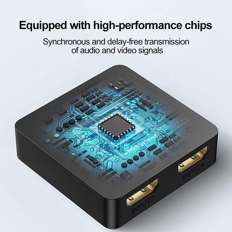 Orco 4K@60Hz HDMI Switch Bi-Directional, Aluminum HDMI Splitter 2 in 1 Out or 1 in 2 Out, Support 4K 3D 1080P, Switcher for PS5, PS4, Xbox, Roku, Apple TV, HDTV, Monitor