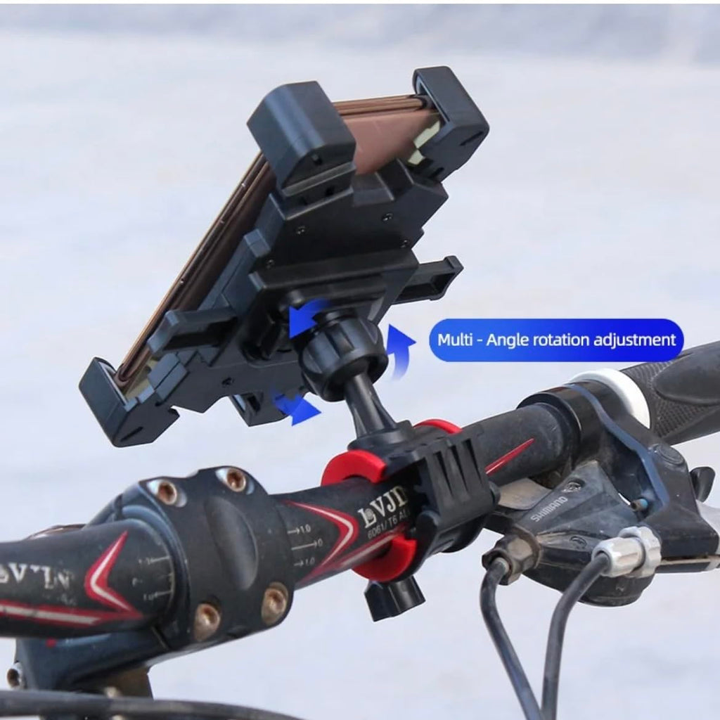 Orco Bike Phone Holder – One-Hand Operation Motorcycle Phone Mount, 360° Rotatable Bicycle Handlebar Clamp, Anti-Shake Shock-Absorbing Silicone for iPhone 14 13 12 Pro Max, Samsung, 3.5-6.8” Phones