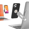Orco 2 Pack Adjustable Magnetic Phone Holder for Laptop Screen Aluminum Slim Monitor Side Mount Clip for All Phones Portable Foldable Computer Expansion Bracket