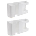 Orco 2 Pcs Wall Mount Mobile Phone Charger Holder, 3M Adhesive Remote Wall Stand for Charger, Phone Holders for Kitchen Shower Bed Wall…