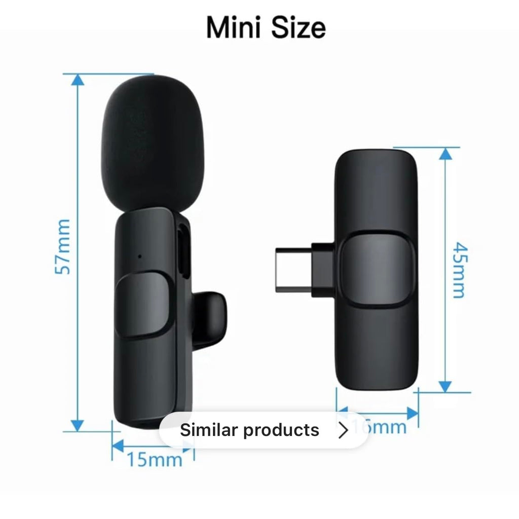 Orco Wireless Lavalier Microphone for iPhone/Android Phone/Computer, USB C Lapel Microphone for Video Recording, Vlogging, TikTok, YouTube, Noise Reduction, Plug-Play Clip on Mic