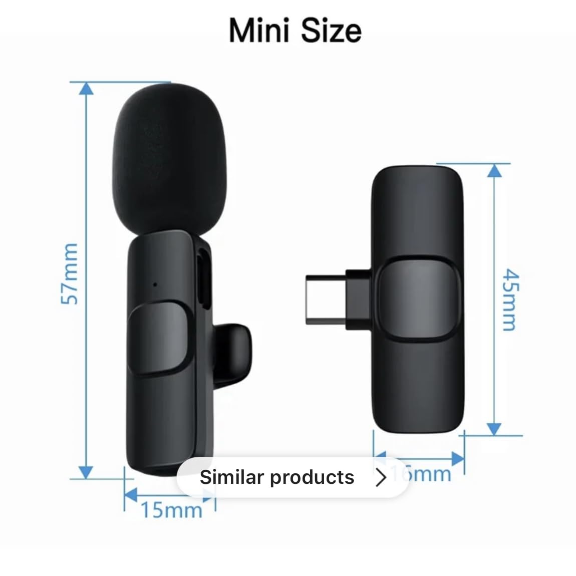 Orco Wireless Lavalier Microphone for iPhone/Android Phone/Computer, USB C Lapel Microphone for Video Recording, Vlogging, TikTok, YouTube, Noise Reduction, Plug-Play Clip on Mic