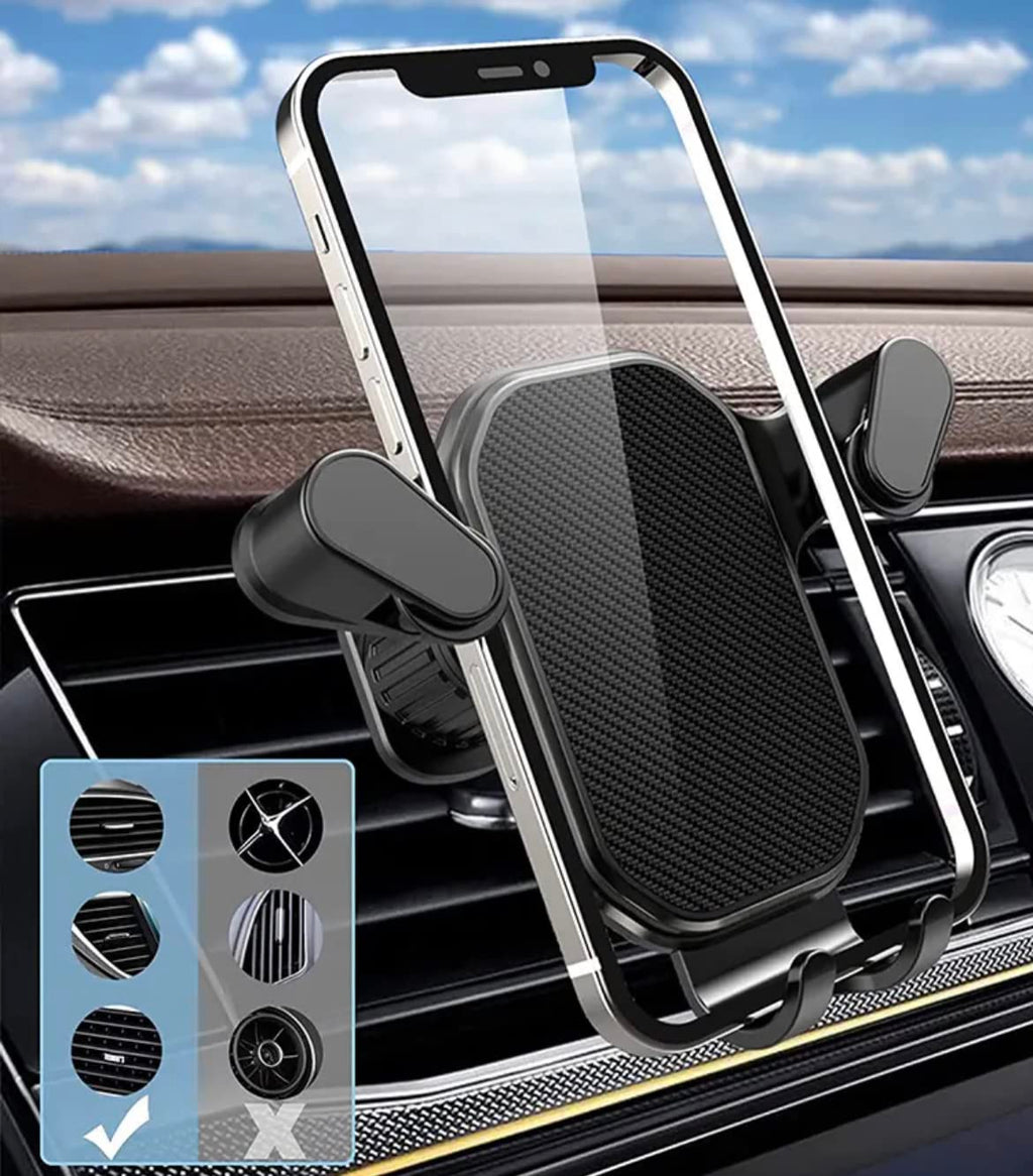Orco Gravity Car Phone Holder - Upgraded Hook Clip Air Vent Mount with One-Button Quick Release & 360° Rotation - Stable Hands-Free Cradle for iPhone 16/15/14 Pro Max, Samsung S24/S23, 4.0-6.7" Phones