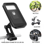Orco Waterproof Bike Phone Holder – 360° Rotation Motorcycle Phone Mount for Handlebars – Heavy Duty Scooter Phone Case Compatible with iPhone 14/15/16 Pro Max, Samsung S24 Ultra, Phones up to 7”