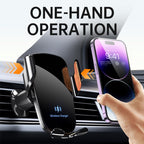 Orco Car Phone Holder Wireless Charger,Auto Clamping 15W Fast Wireless,Super Stable Air Vent Car Phone Mount Charger for iPhone Pro Max/17/16/15/14/13/12,Galaxy S25 Ultra/S25/S24/S23
