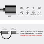 Orco 2 Pack, 2-in-1 USB C/Micro to USB Adapter, USB C to USB, OTG Adapter Cable, USB C to A Male to Female Adapter, Compatible with MacBook 2019 2018 2017, Android Samsung Galaxy and More