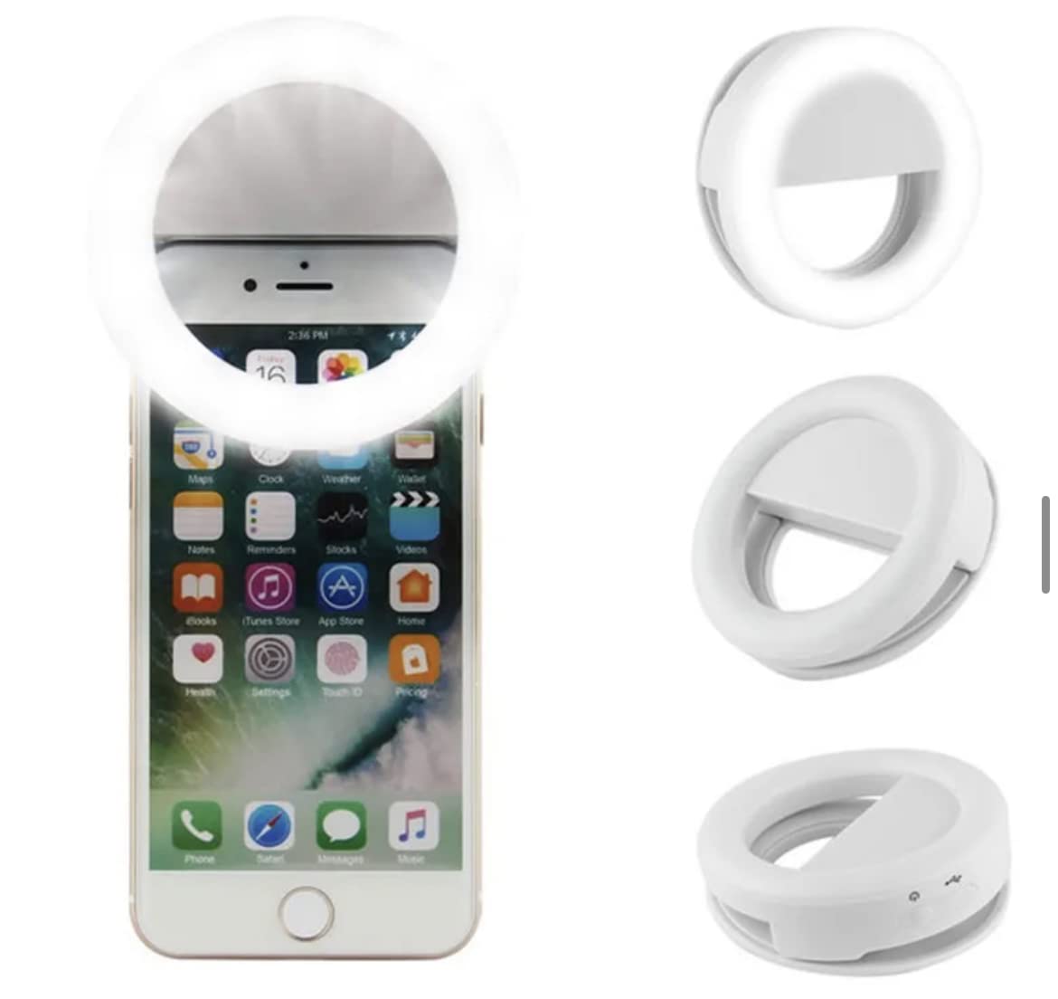 Orco Selfie Ring Light, New Version - 36 LED Universal Clip-on Phone Ring Light with 3 Level Brightness