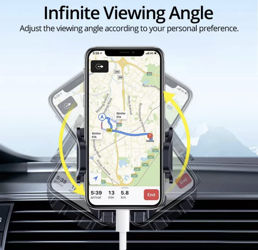 Orco Car Phone Holder,[Master Anti-Vibration] Phone Mount for Car,[Strong Suction] Universal Dashboard Windscreen Handsfree Stand, Compatible with iPhone 12 11 SE Samsung Galaxy S21 A12,Black